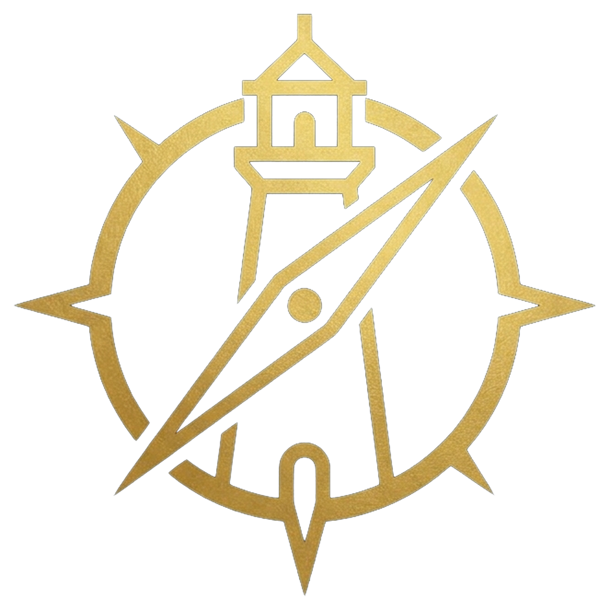 Navistro compass and lighthouse mark